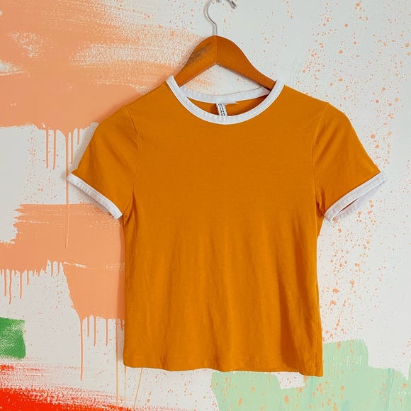 Divided Tops - DIVIDED H&M short T-shirt burn orange